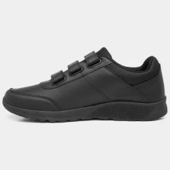 XL Ribble Mens Black Easy Fasten Trainer