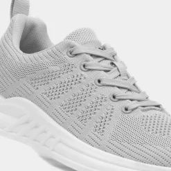 XL Ross Mens Grey Knitted Lace Up Trainer