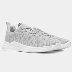 XL Ross Mens Grey Knitted Lace Up Trainer