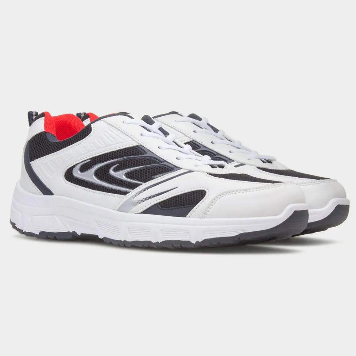 XL Seine Mens White Lace Up Trainer