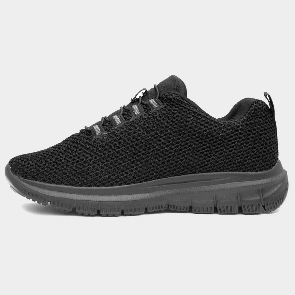 XL Tees Womens Black Elasticated Lace Trainer