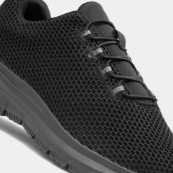 XL Tees Womens Black Elasticated Lace Trainer