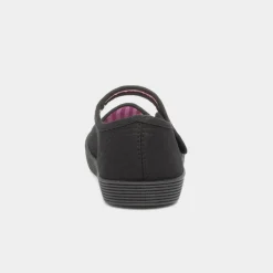 XL Waveney Girls Black Plimsolls Shoe