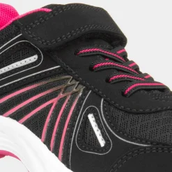 XL Yukon Kids Black & Pink Easy Fasten Trainer